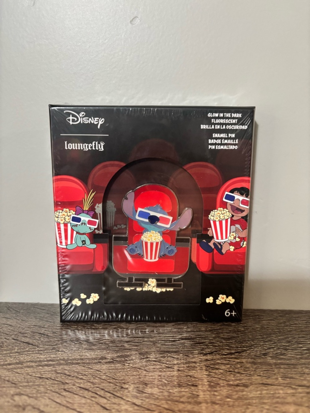 Loungefly Disney Stitch 3D Movie Theater Brooch - Red, Black, Blue